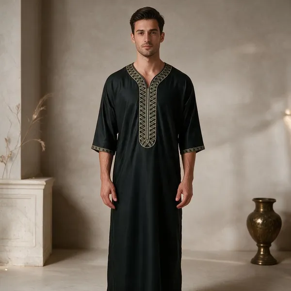 Black_Tr_Moroccan_Thobe_For_Men