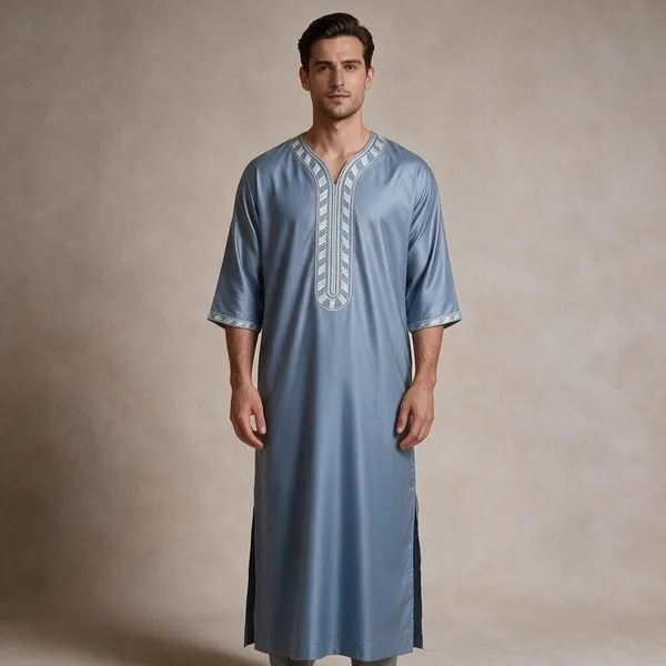 Blue_Tr_Moroccan_Thobe_For_Men
