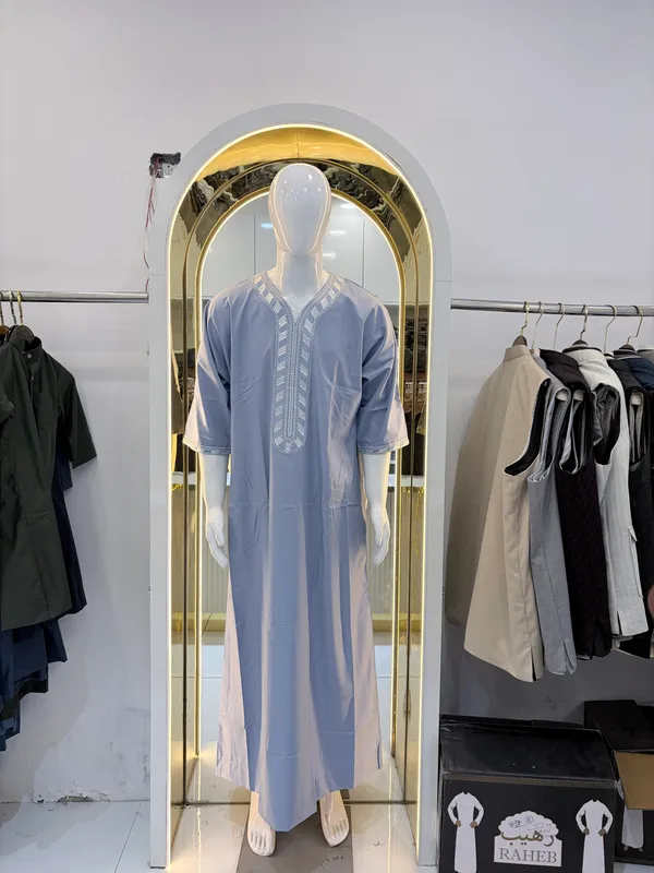 Blue_Tr_Moroccan_Thobe_For_Men