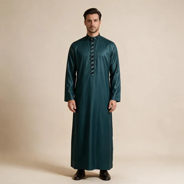 Blue_Tr_Regular_Embroidery_Thobe_For_Men