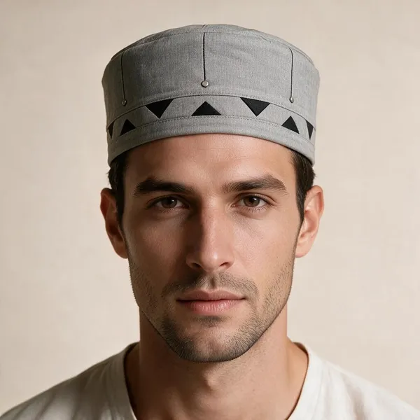 Grey_Patterned_Kofi_Cap_For_Men