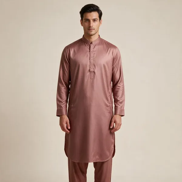 Pink_Cotton_Kurta_Shalwar_For_Men