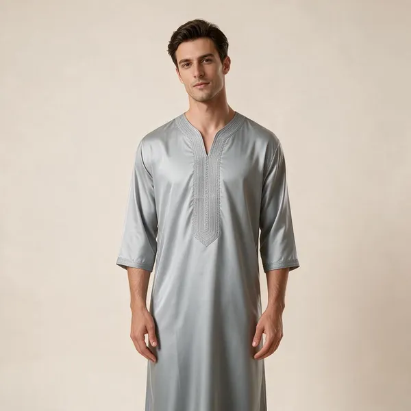 Grey_Tr_Moroccan_Thobe_For_Men
