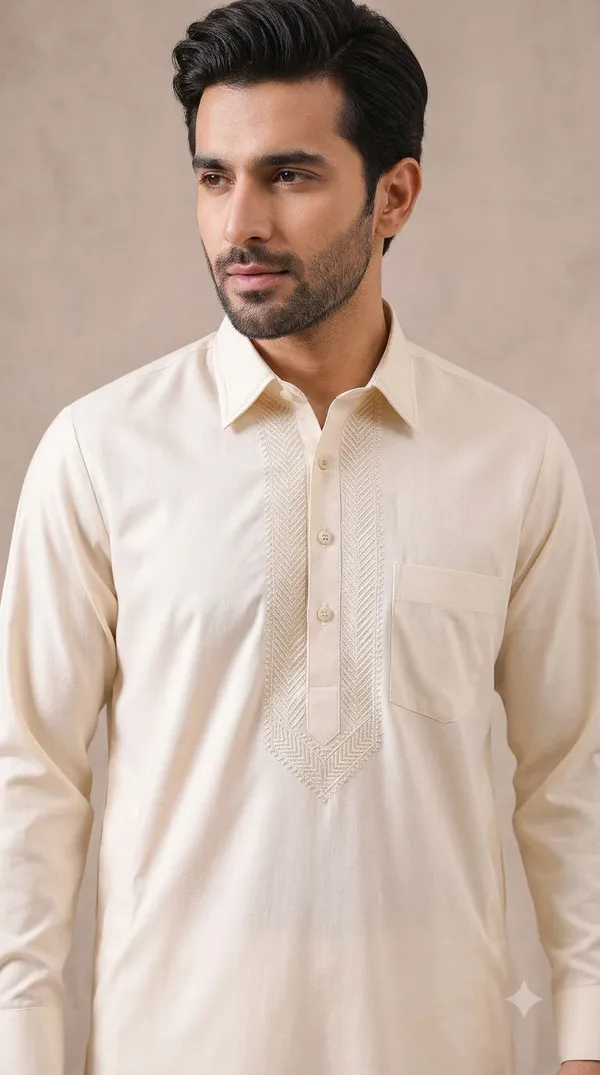 Cream_TR_Pathani_with_Embroidery