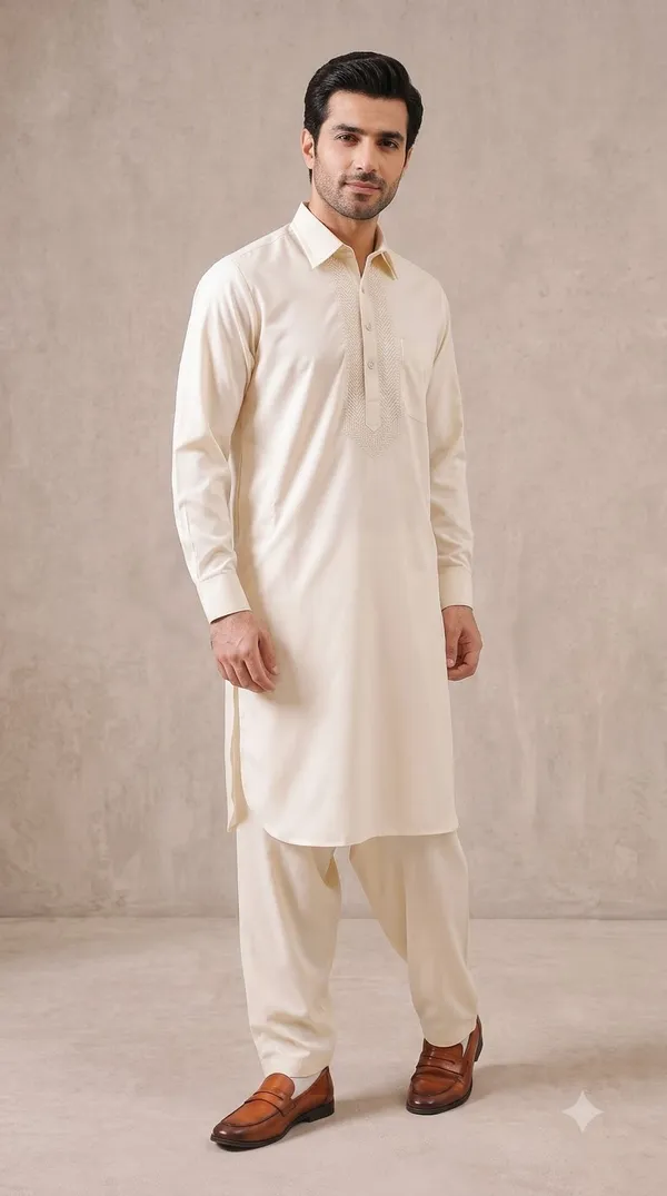 Cream_TR_Pathani_with_Embroidery