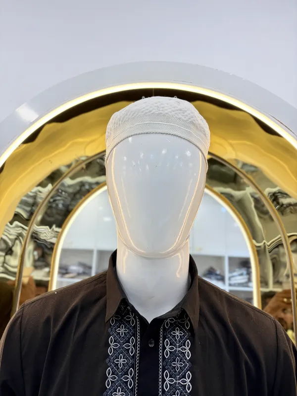 White_Cotton_Saad_Sahab_Cap_For_Men