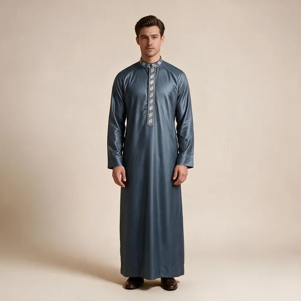 Blue_Tr_Regular_Embroidery_Thobe_For_Men
