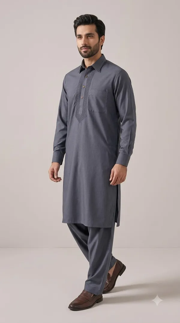 Grey_TR_Pathani_with_Embroidery