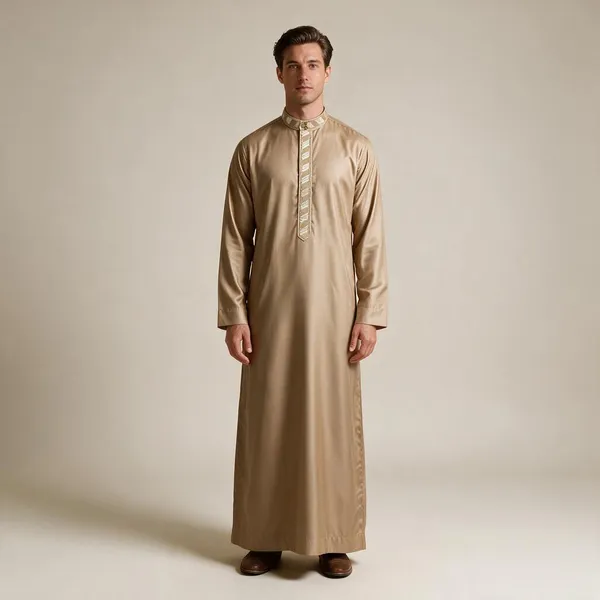 Brown_Tr_Embroidered_Regular_Thobe_For_Men