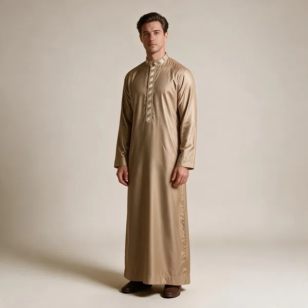 Brown_Tr_Embroidered_Regular_Thobe_For_Men