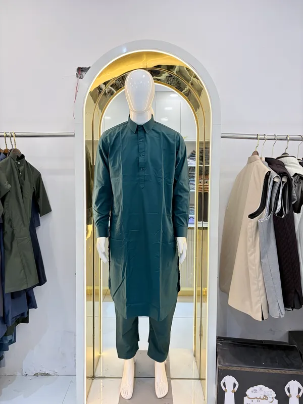 Green_Cotton_Pathani_For_Men