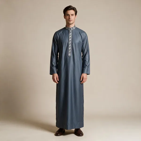 Blue_Tr_Regular_Embroidery_Thobe_For_Men