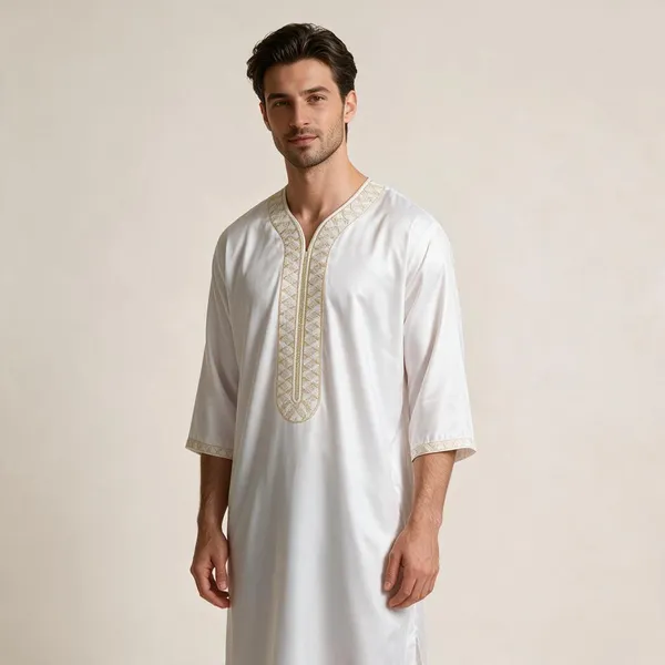 White_Tr_Fabric_Moroccan_Thobe_For_Men