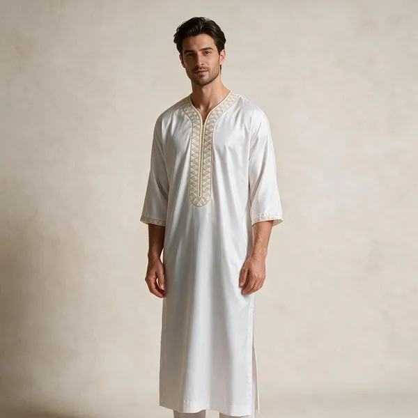 White_Tr_Fabric_Moroccan_Thobe_For_Men
