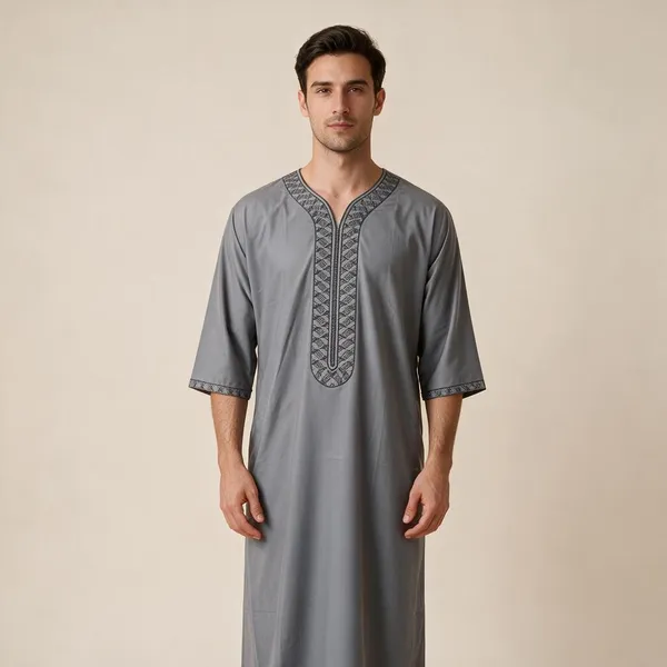 Grey_Tr_Moroccan_Thobe_For_Men