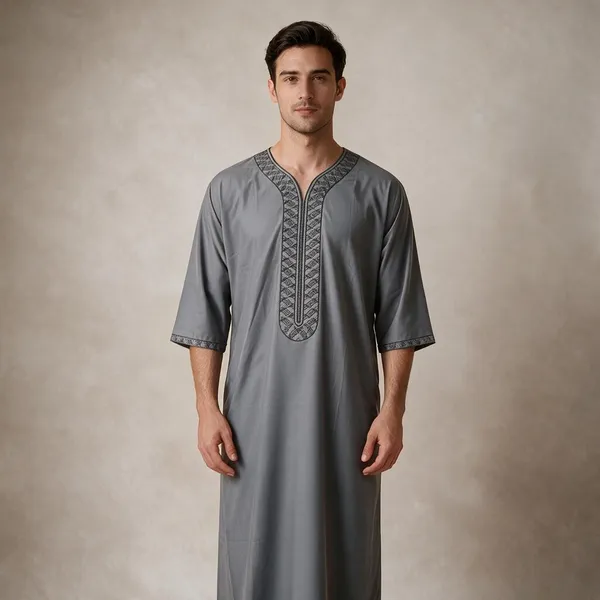 Grey_Tr_Moroccan_Thobe_For_Men