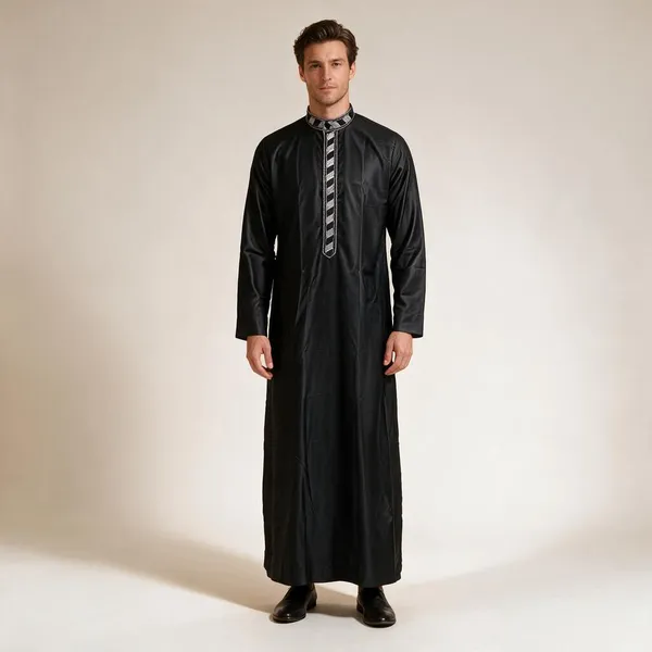 Black_Tr_Embroidered_Regular_Thobe_For_Men