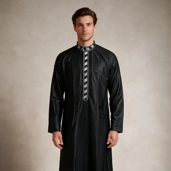 Black_Tr_Embroidered_Regular_Thobe_For_Men
