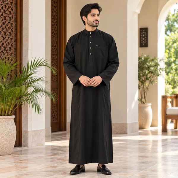 Black_Al_Aseel_Raheb_Double_Collar_Kali_Thobe_For_Men