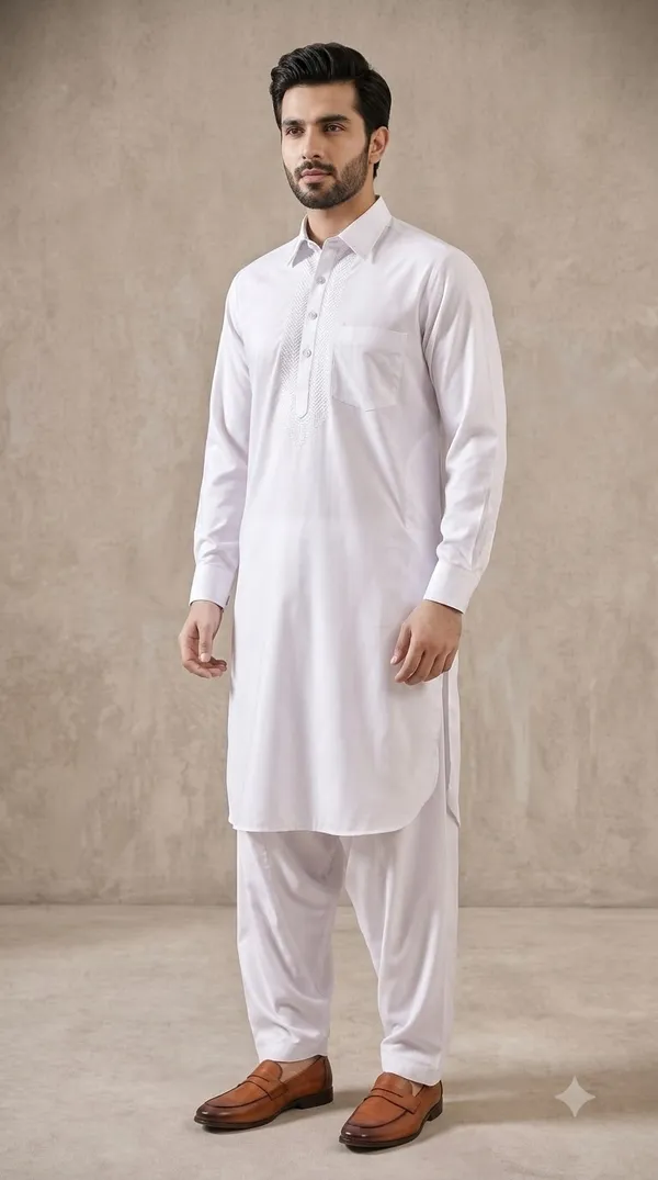 WHite_TR_Pathani_with_Embroidery