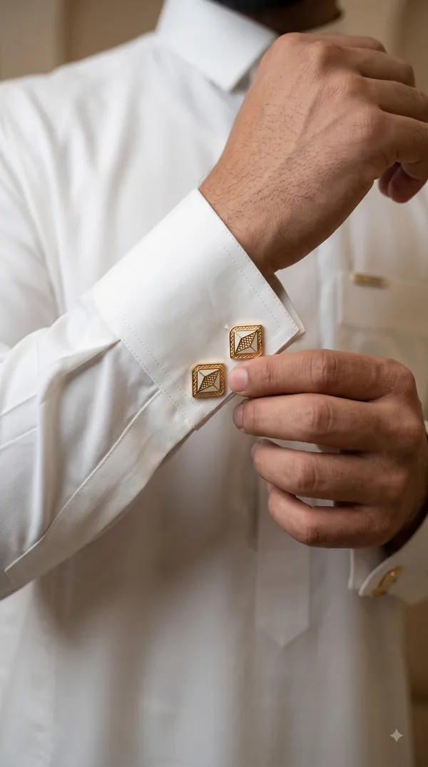 White_Al_Aseel__double_Collar_cuff_&_Kali_Thobe_For_Men