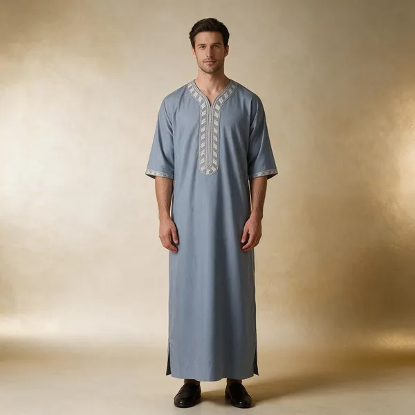 Blue_Tr_Moroccan_Thobe_For_Men