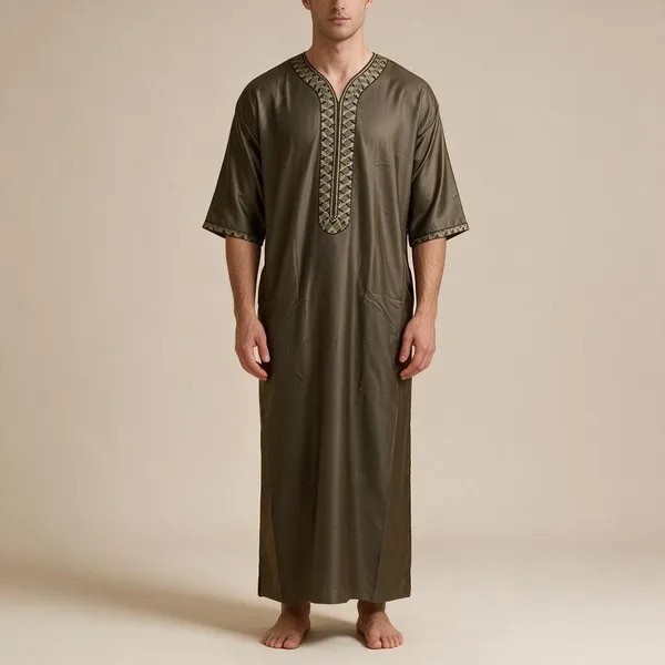 Brown_Tr_Moroccan_Thobe_For_Men