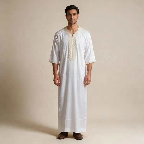 White_Tr_Moroccan_Thobe_For_Men