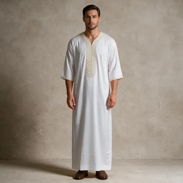 White_Tr_Moroccan_Thobe_For_Men