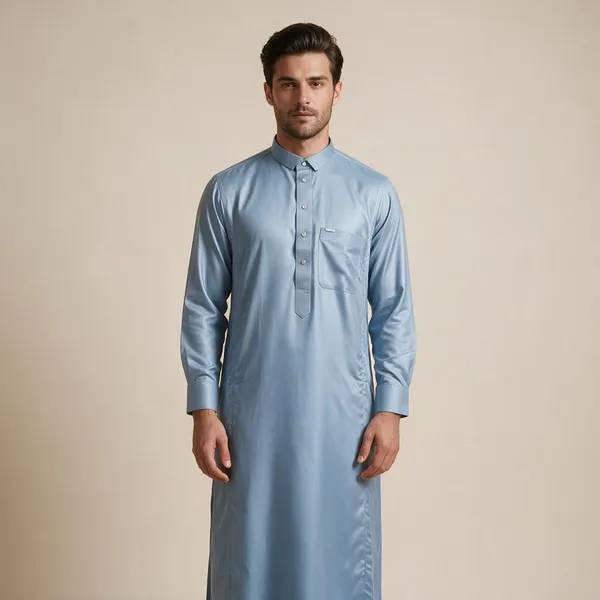 Blue_Tr_Raheb_Double_Collar_Kali_Thobe_For_Men