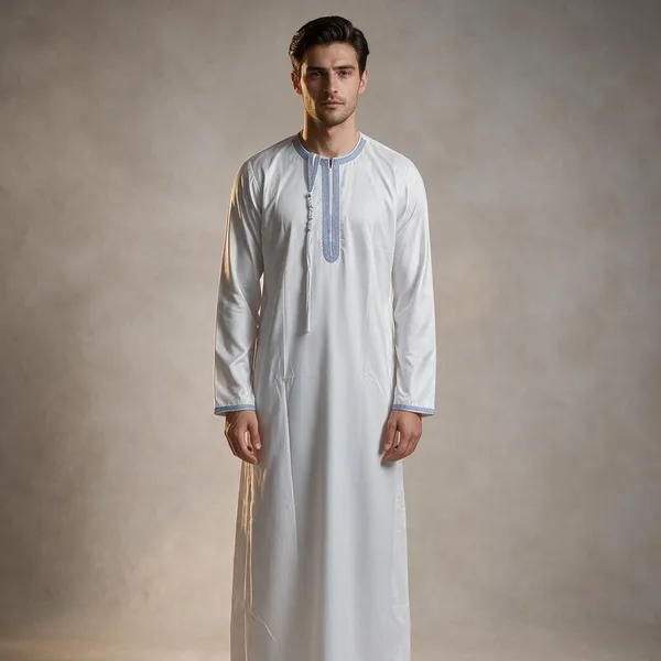 White_Al_Aseel_Omani_Thobe_Jubba_For_Men