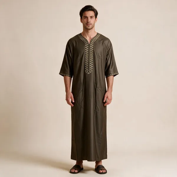 Grey_Tr_Fabric_Moroccan_Thobe_For_Men