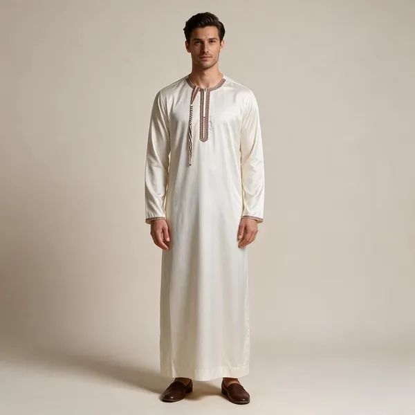 White_Al_Aseel_Omani_Thobe_For_Men