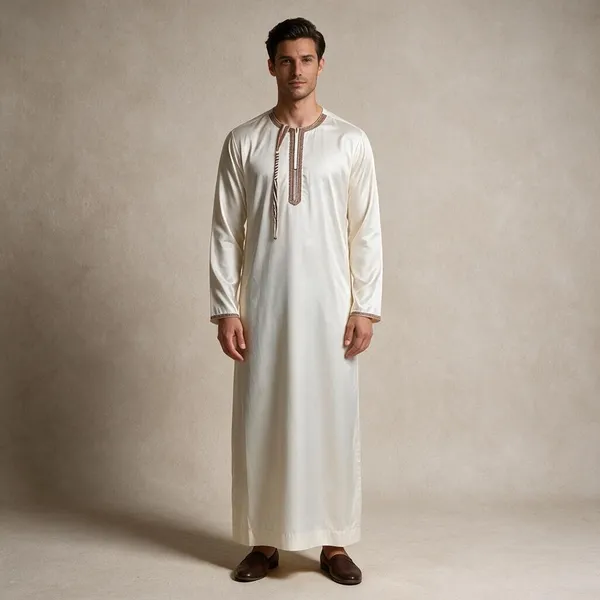 White_Al_Aseel_Omani_Thobe_For_Men