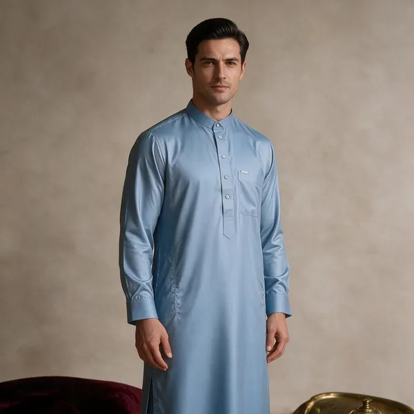 Blue_Tr_Double_Collar_Kali_Raheb_Thobe_For_Men