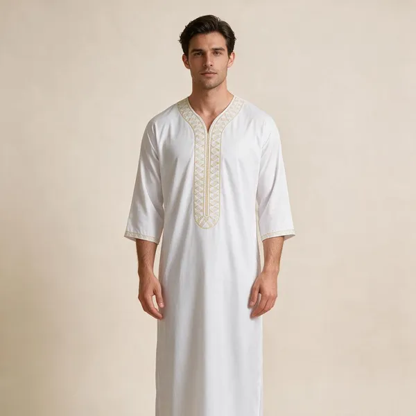 White_Tr_Moroccan_Thobe_For_Men