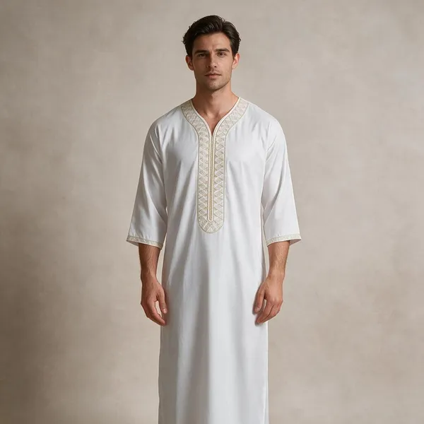 White_Tr_Moroccan_Thobe_For_Men