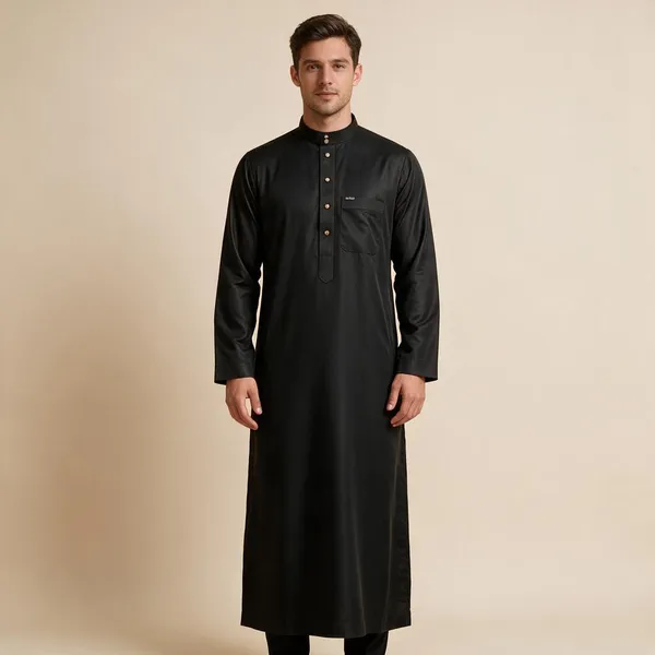 Black_Al_Aseel_Double_Collar_Kali_Thobe_For_Men
