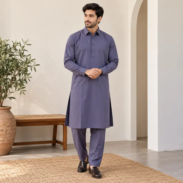 Purple_Cotton_Kurta_Shalwar_For_Men