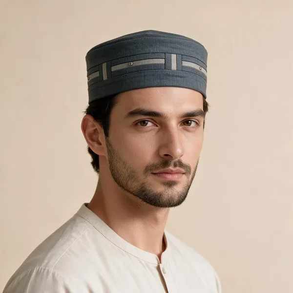 Grey_Patterned_Kofi_Cap_For_Men