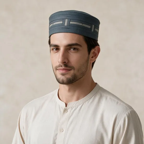 Grey_Patterned_Kofi_Cap_For_Men