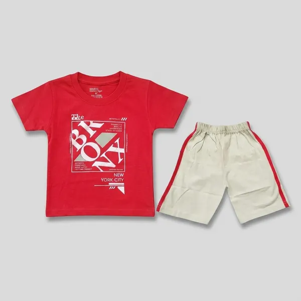 Elons_Baby_Boys_&_Baby_Girls_Casual_T-Shirt_Pant_(Red)