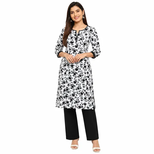 BLACK&_WHITE_KURTI