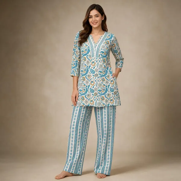 Avasthita_Women_Printed_Straight_Kurta_(Blue)