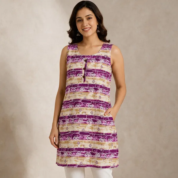 Avasthita_Women_Printed\_Striped_Straight_Kurta_(Purple)