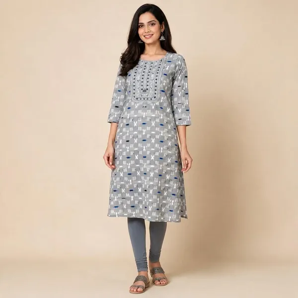 Avasthita_Women_Geometric_Print_Straight_Kurta_(Blue)