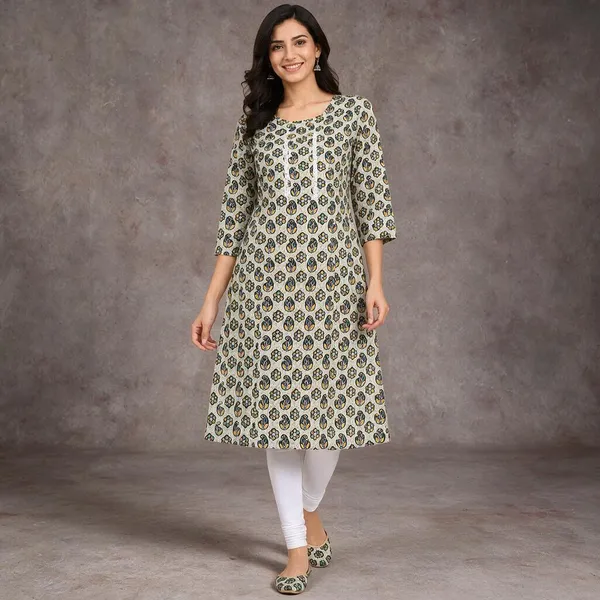 Avasthita_Women_Printed\_Floral_Print_Straight_Kurta_(Off_White)