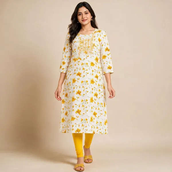 Avasthita_Women_Floral_Print\_Printed_Straight_Kurta_(White\_Yellow)