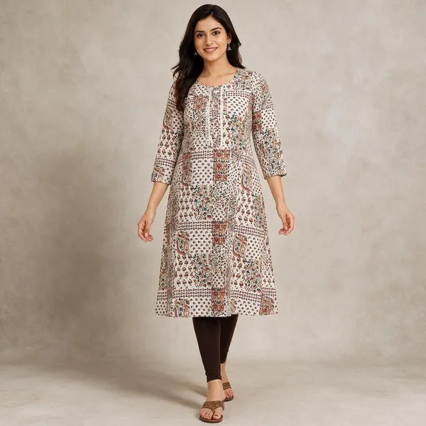 Avasthita_Women_Paisley\_Printed_Straight_Kurta_(Multicolor)