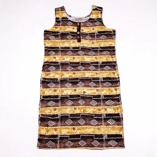Elons_Women_Geometric_Print_Straight_Kurta_(Brown\_Yellow)